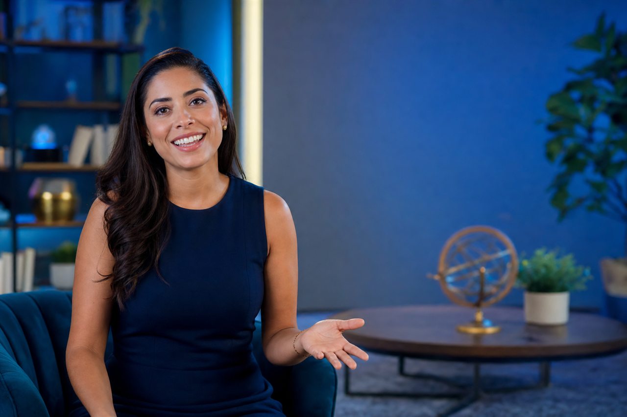 Anfitriona de la transmisión en vivo